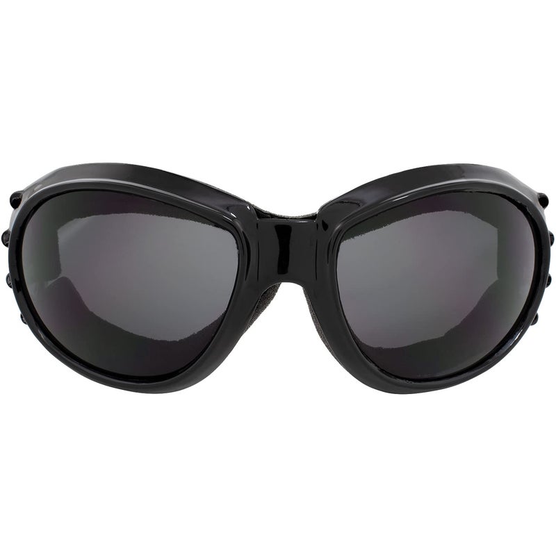 Birdz Eyewear Eagle Motorcycle Goggles (Black Frame/Smoke Lens) - Image 2